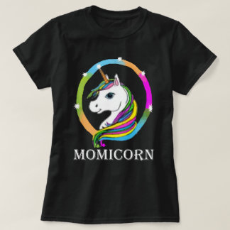 Momicornのワイシャツ、お母さんのためのギフト、ユニコーンのお母さん、母 Tシャツ