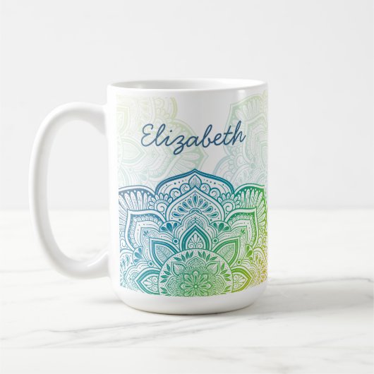 Momijigari Mandala 15 oz. Personalized Mug コーヒーマグカップ (左)