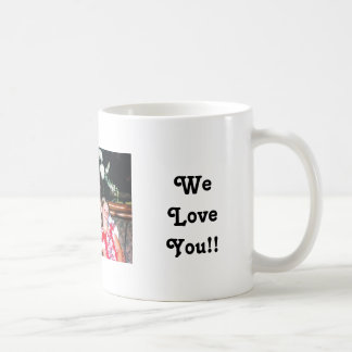 momkids、MerryChristmasのお母さん!! 、WeLoveYou!! コーヒーマグカップ