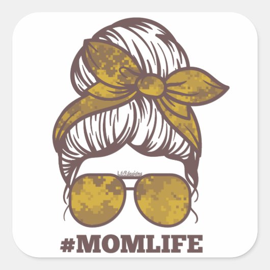 #MOMLIFE母おもしろい日ギフトアイディア スクエアシール (正面)