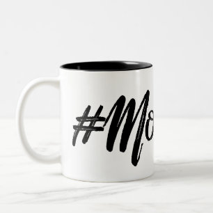 #MomLife、およびモダントレンディーハッシュタグデザイン ツートーンマグカップ