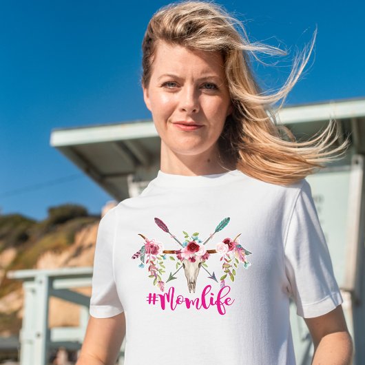MomLife -フローラLonghorn Tシャツ