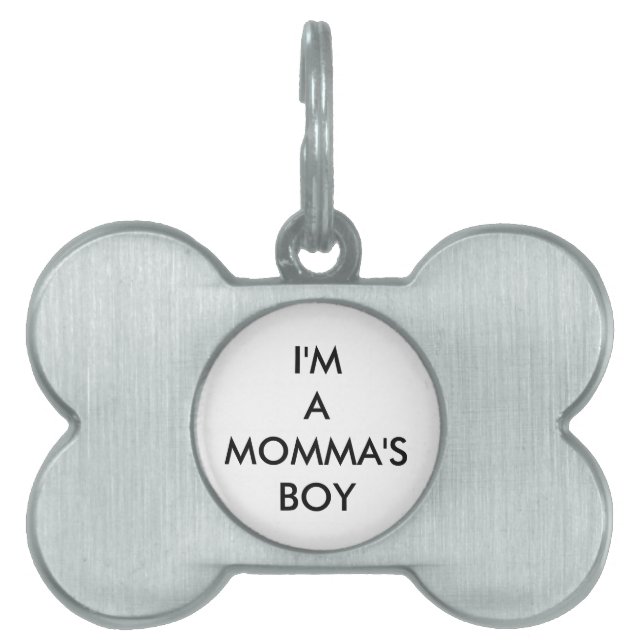 Mommaの男の子 ペットネームタグ (正面)