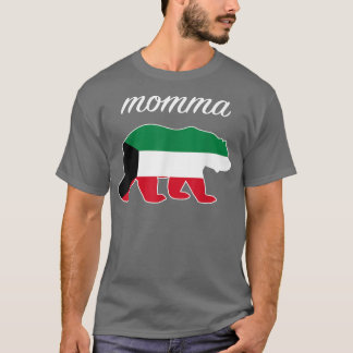 Momma Bear Kuwait Flag Kuwaiti Roots  Tシャツ