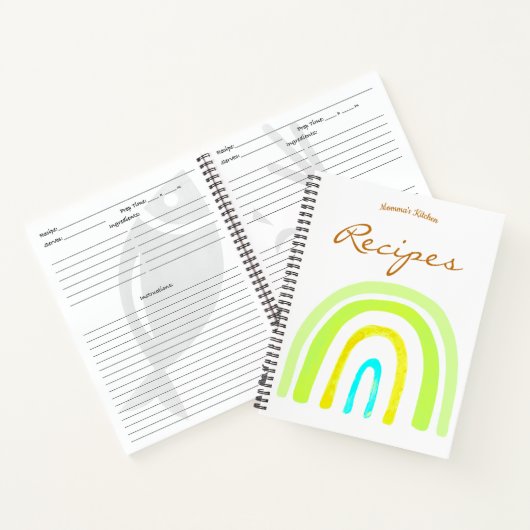 Momma's Kitchen Boho Recipes Notebook ノートブック (内部)