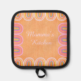 Momma's Kitchen Folk Rainbow Pattern 鍋敷き