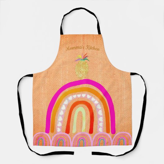 Momma's Kitchen Island Rainbows エプロン (正面)