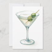 MommiesとMartini A Tini One Oliveベビーシャワー 招待状 (裏面)