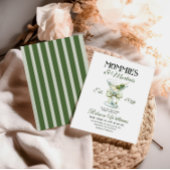 MommiesとMartini Tiniワンオリーブボウベイビーシャワー 招待状