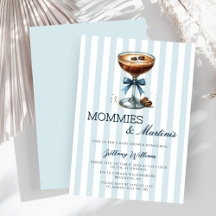 MommiesとMartinis Blue Bow Boy Baby Shower