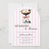 Mommies & Martinis Espresso Arch Girl Baby Shower 招待状 (正面)