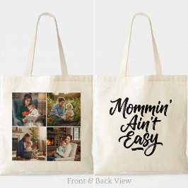 Mommin Aint Easy ブラシスクリプト 4枚の写真 トートバッグ