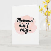 Mommin Aint Easy Message Card カード (黄色い花)