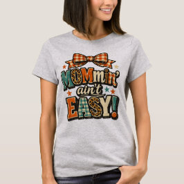 Mommin' Ain't Easy Retro Mom Life Groovy Leopard P Tシャツ