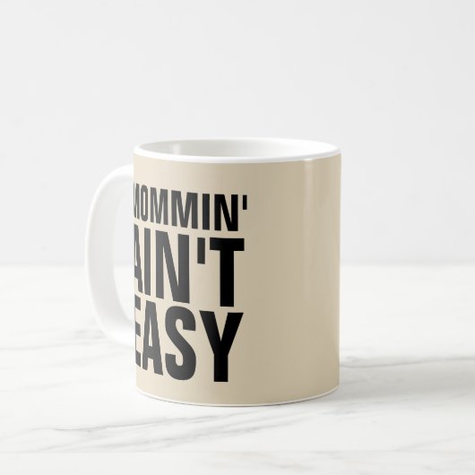 MOMMIN'AIN'T簡単、おもしろいMOMコーヒーマグ コーヒーマグカップ (正面左)