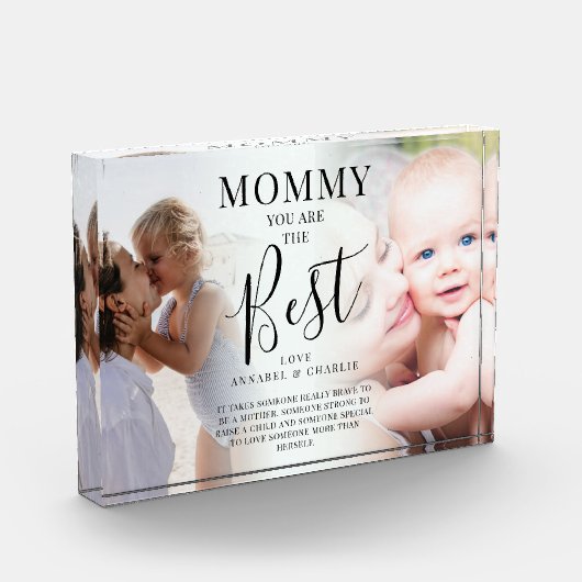 'MOMMY'あなたは'写最高の真の名前と引用文 フォトブロック (左)