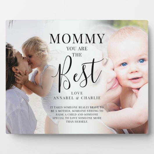 'MOMMY'あなたは'写最高の真の名前と引用文 フォトプラーク (正面)