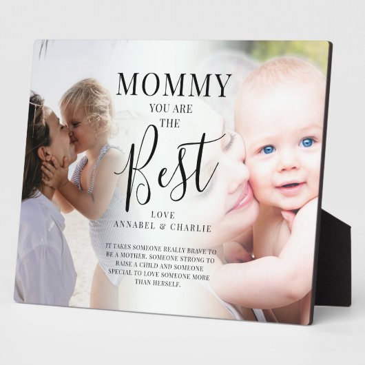 'MOMMY'あなたは'写最高の真の名前と引用文 フォトプラーク (側面)