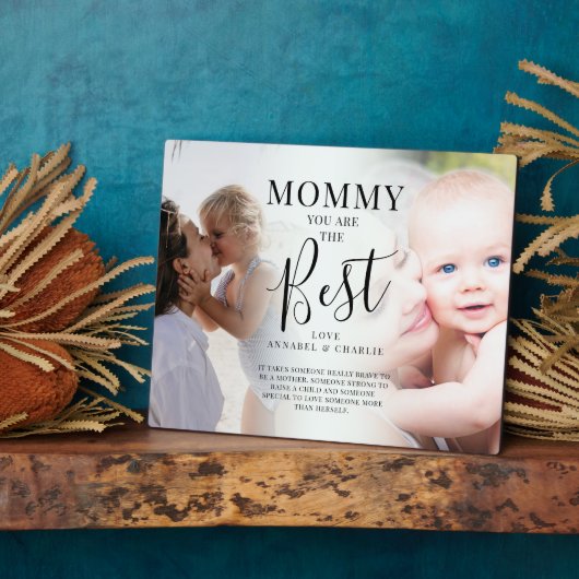 'MOMMY'あなたは'写最高の真の名前と引用文 フォトプラーク (側面)