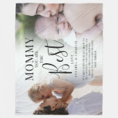 'MOMMY'あなたは写真の名最高の前と引用文 フリースブランケット (正面)