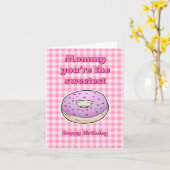 MommyあなたはSweetestドーナツ誕生日カード カード (黄色い花)