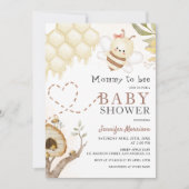 Mommyかわいいのまわりに赤ちゃんシャワー 招待状 (正面)