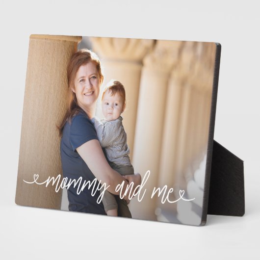 MommyとMeのハートパーソナライズされた写真プラーク フォトプラーク (側面)