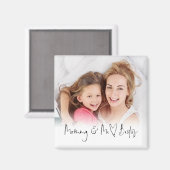 MommyとMe Bestiesフォトオーバーレイスクリプトハート マグネット (正面/裏面)