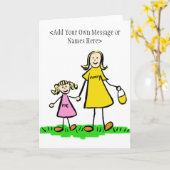 MommyとMe Blondカード(メッセーカスタマイズジ) カード (黄色い花)