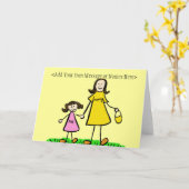 MommyとMe Brunetteカード(メカスタマイズッセージ) カード (黄色い花)