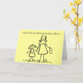 MommyとMe Greeting Card (メッセーカスタマイズジ) カード (黄色い花)