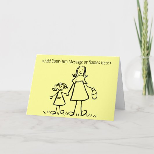 MommyとMe Greeting Card (メッセーカスタマイズジ) カード (正面)