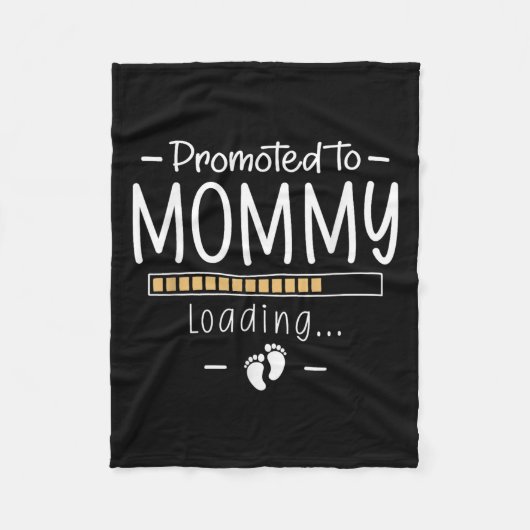 Mommyに昇格 – 1番目のベビー妊娠Fに明らかにする フリースブランケット (正面)