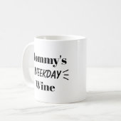 MOMMYの平日のワインマグ コーヒーマグカップ (正面左)