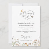 Mommyの野生の花の赤ちゃんシャワーセージ緑 招待状 (正面)