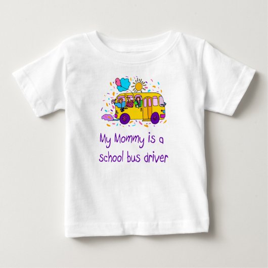 MommyはバスドライバのベビーTシャツ ベビーTシャツ (正面)