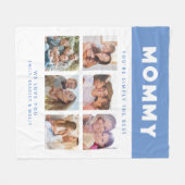 Mommyは単に写真最高ののコラージュでパーソナライズされたす フリースブランケット (正面(横))