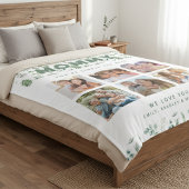 Mommyは単に写真最高ののコラージュでパーソナライズされたす フリースブランケット