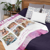 Mommyは単に写真最高ののコラージュでパーソナライズされたす フリースブランケット