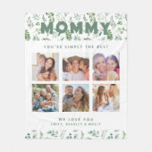 Mommyは単に写真最高ののコラージュでパーソナライズされたす フリースブランケット (正面)