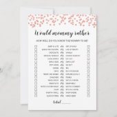 Mommyは編集可能な赤ちゃんシャワーゲームカード 招待状 (正面)