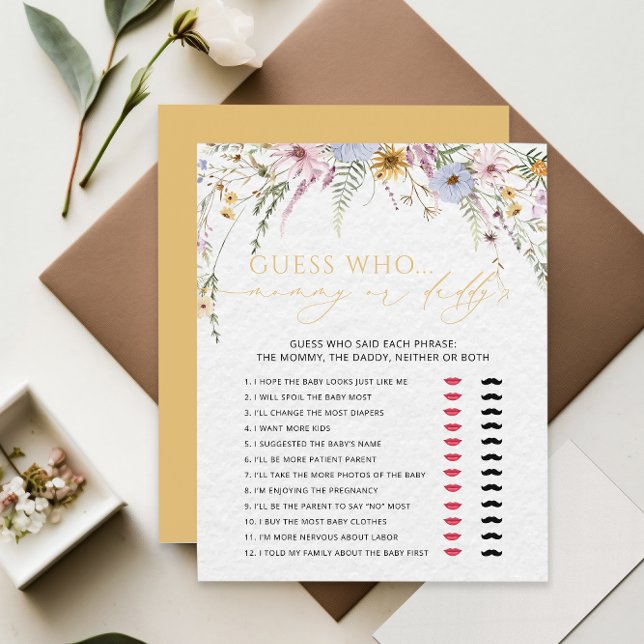 MommyまたはDaddyガールのワイルドフラワーベビーシャワーゲーム (クリエイターアップロード済み)