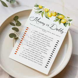 MommyまたはDaddyゲームと言った柑橘類レモン