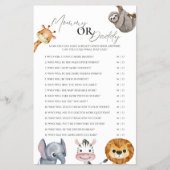 MommyまたはDaddyワイルドワンベビーシャワーゲーム チラシ (正面)