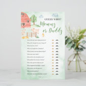 MommyまたはDaddy Baby Showerゲーム家畜 (スタンド正面)