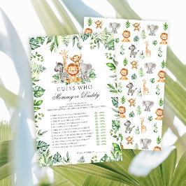 MommyまたはDaddy Safari動物の赤ちゃんシャワーゲーム