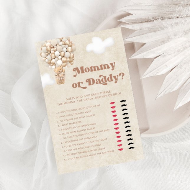 MommyまたはDaddy Teddy Bearベビーシャワーゲーム (クリエイターアップロード済み)