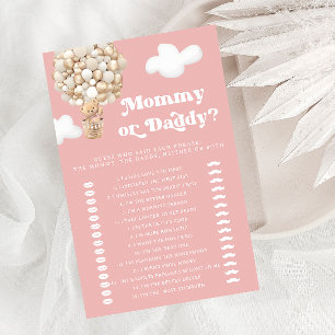 MommyまたはDaddy Teddy Bear Pink Baby Showerゲーム