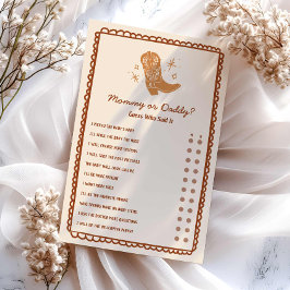MommyまたはDaddy Western Baby Showerゲーム