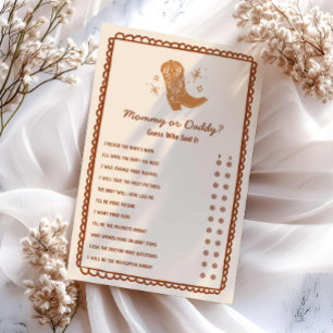 MommyまたはDaddy Western Baby Showerゲーム